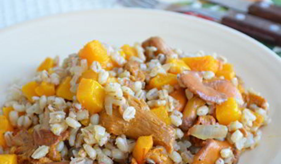 Рецепт перловки с тыквой и лисичками