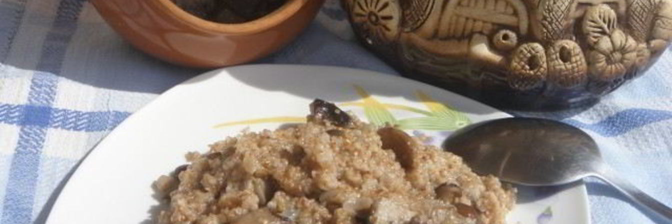 Пшеничная каша с грибами Вкуснотеево