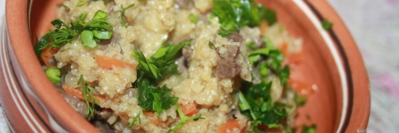 Пшеничная каша с мясом в мультиварке