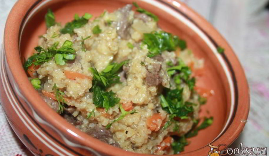 Рецепт пшеничной каши с мясом в мультиварке