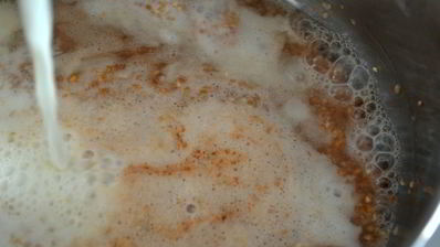 пшеничная каша с томлеными яблоками