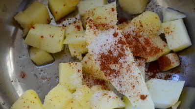 пшеничная каша с томлеными яблоками