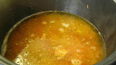 пшеничная каша с тушеной свининой