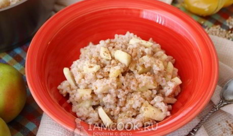 Рецепт пшеничной каши с яблоками