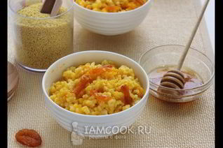 Постная пшенная каша с тыквой