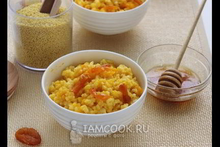 Постная пшенная каша с тыквой