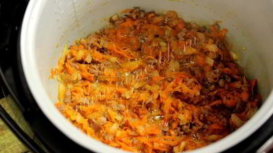 пшенная каша с фаршем и тыквой в мультиварке