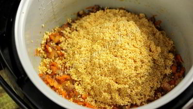 пшенная каша с фаршем и тыквой в мультиварке