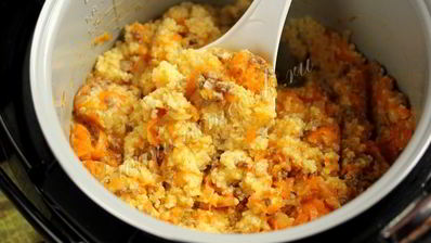 пшенная каша с фаршем и тыквой в мультиварке