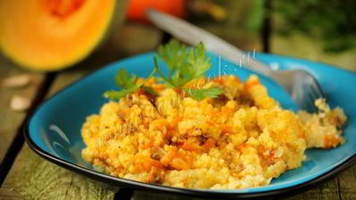 пшенная каша с фаршем и тыквой в мультиварке