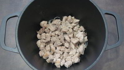 пшенная каша с картофелем и свининой