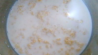 пшенная каша с клюквой