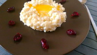 пшенная каша с клюквой