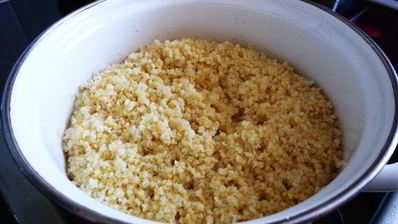 пшенная каша с медом и кедровыми орешками