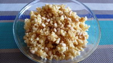 пшенная каша с медом и кедровыми орешками