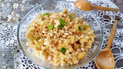 пшенная каша с медом и кедровыми орешками