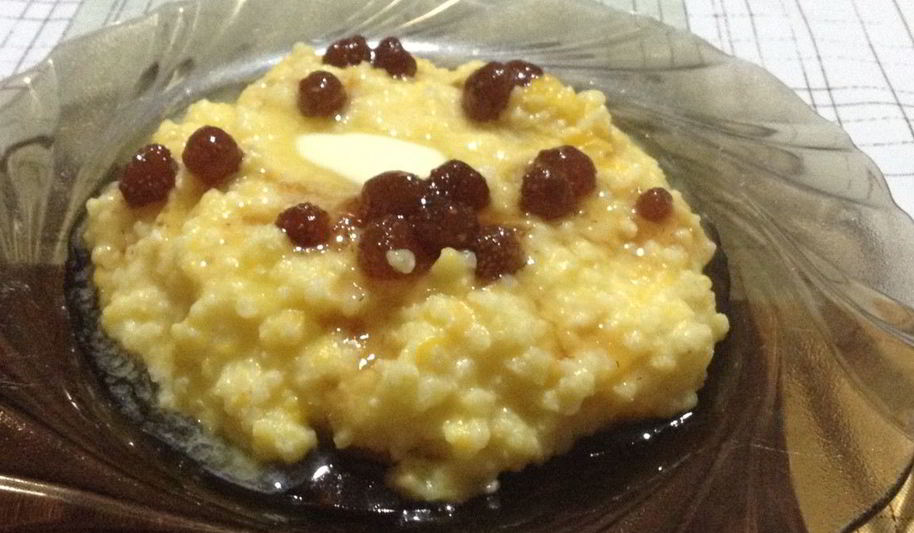 Рецепт пшенной каши с тыквой и вареньем