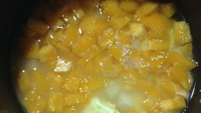 пшенная каша с тыквой и вареньем