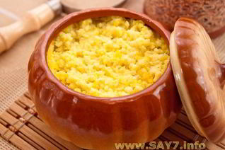 Пшенная каша с тыквой в горшочке