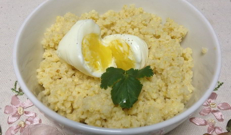 Рецепт пшенной каши с яйцом-пашот
