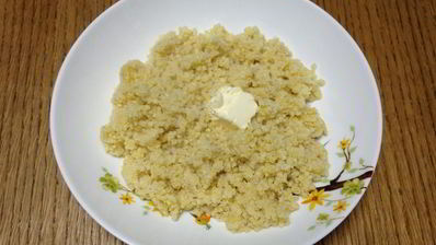 пшенная каша с яйцом-пашот