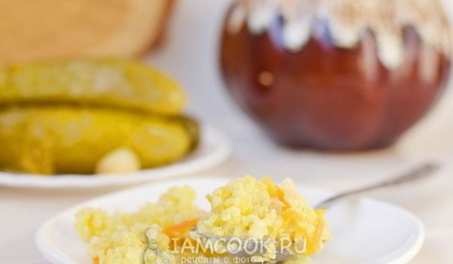 Рецепт пшенной каши в горшочках