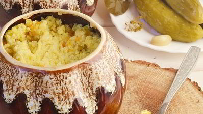 пшенная каша в горшочках