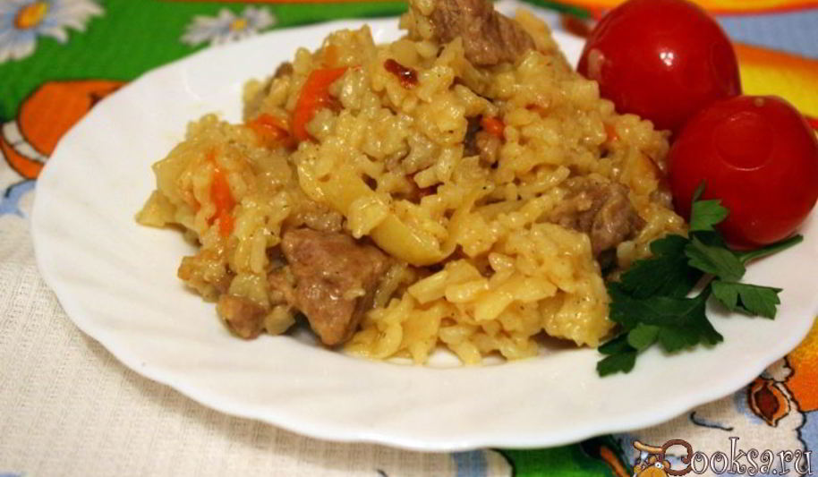 Рецепт ароматной рисовой каши с мясом и капустой