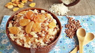гречнево-рисовая каша на молоке