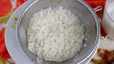 рисовая каша на воде с изюмом