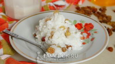 рисовая каша на воде с изюмом