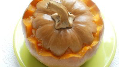 рисовая каша с айвой в тыкве