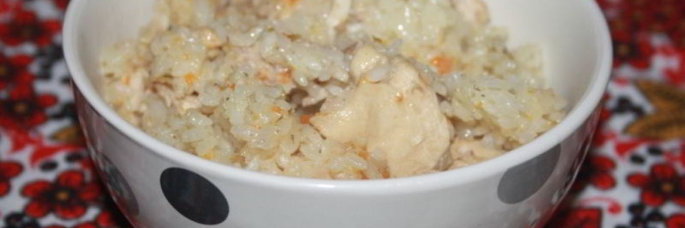 Рисовая каша с домашней курицей в мультиварке
