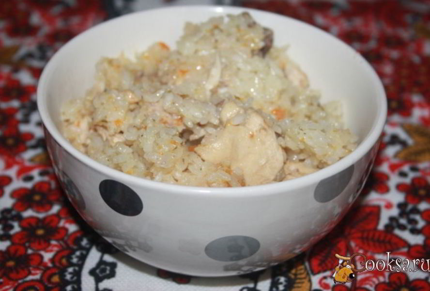 Рисовая каша с домашней курицей в мультиварке