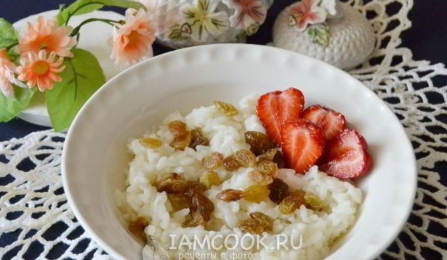 Рецепт рисовой каши с изюмом