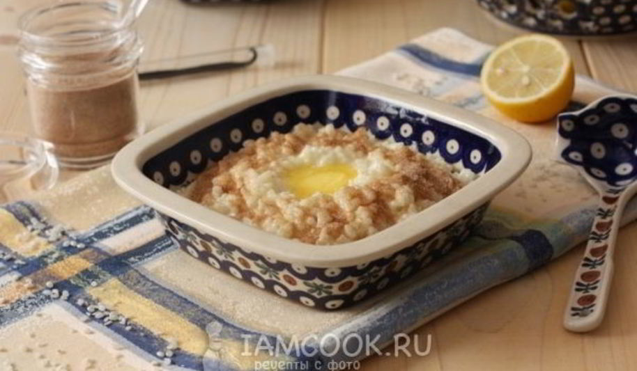 Рецепт рисовой каши с корицей