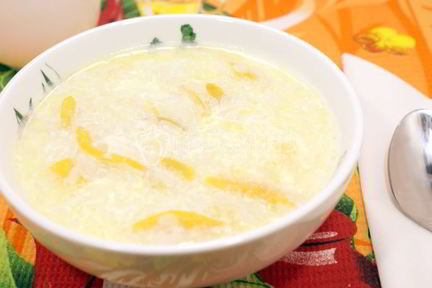 Рисовая каша с персиком