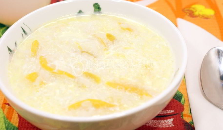 Рецепт рисовой каши с персиком