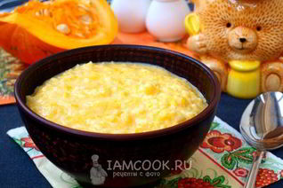Рисовая каша с тыквой на молоке