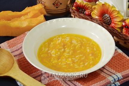 Рисовая каша с тыквой на воде