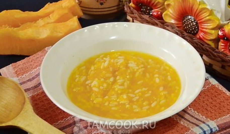 Рецепт рисовой каши с тыквой на воде