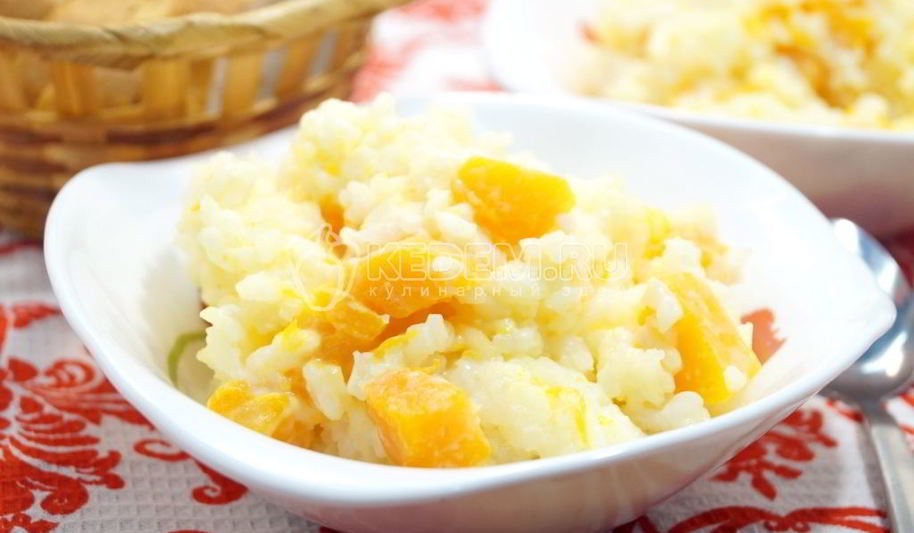 Рецепт рисовой каши с тыквой