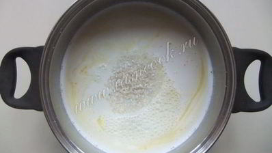 рисовая каша с вишневым киселем