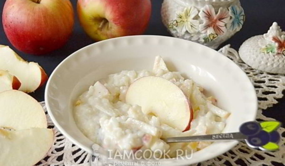 Рецепт рисовой каши с яблоками