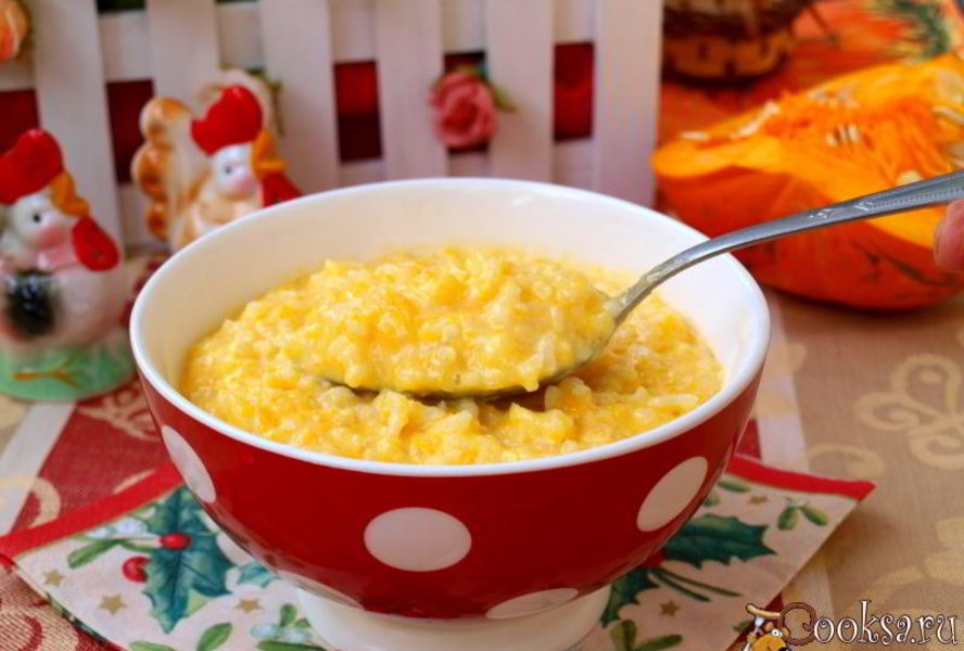 Тыквенно-рисовая каша на молоке