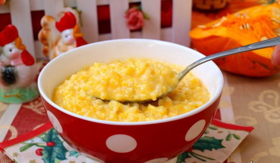 Рецепт тыквенно-рисовой каша на молоке