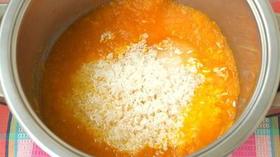 тыквенно-рисовая каша на молоке