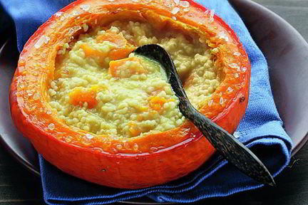 Тыквенная каша с пшеном и курагой