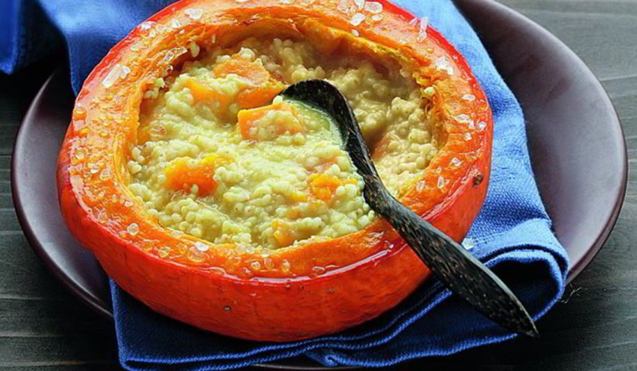 Рецепт тыквенной каши с пшеном и курагой