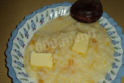 Тыквенная каша с рисом на молоке